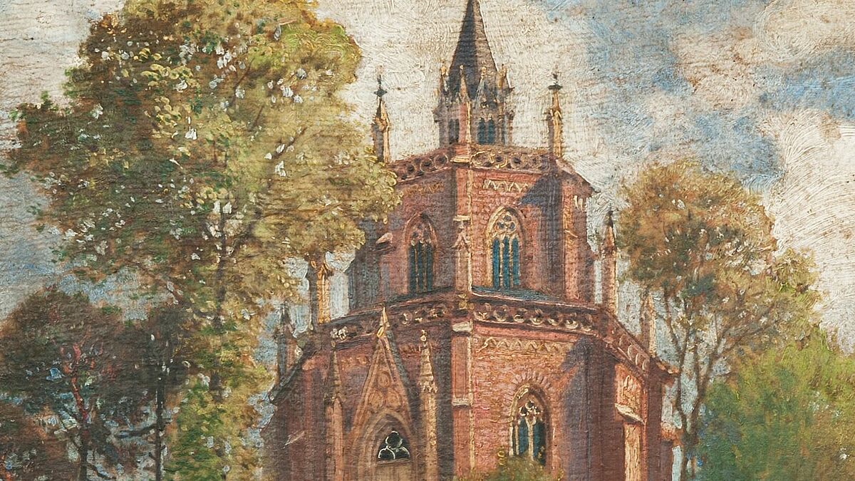 Die Jahn-Kapelle als Gemälde (Ausschnitt)