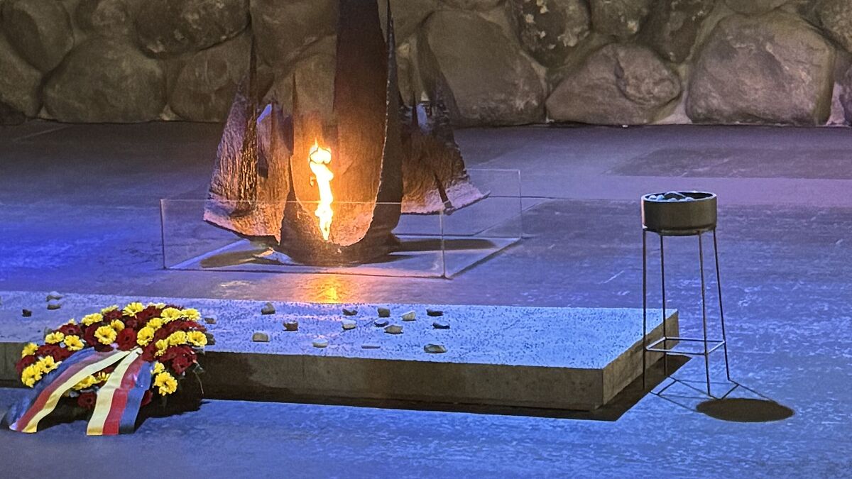 Die Flamme der Erinnerung in der Gedenkhalle von Yad Vashem. @dds/Nordkirche