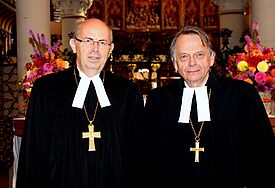 Altbischof Dr. Hans Christian Knuth und Gothart Magaard, Bischof im Sprengel Schleswig und Holstein