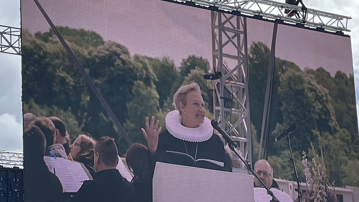 Bischöfin Kirsten Fehrs hielt die Predigt im Abschlussgottesdienst des Deutschen Evangelischen Posaunentags.
