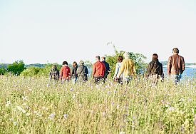 Die Wandergruppe bei der "Generalprobe" an der Ostseeküste.