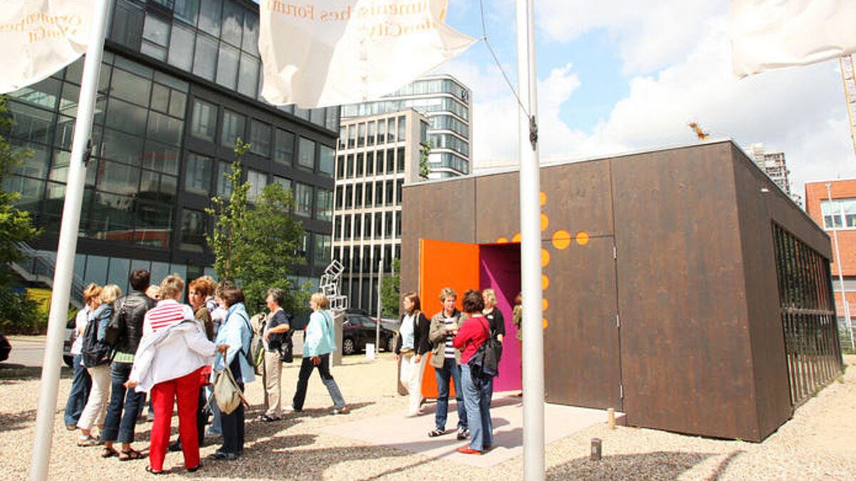 Die Hafencity-Kapelle war ein Treffpunkt für Touristen und Hamburger