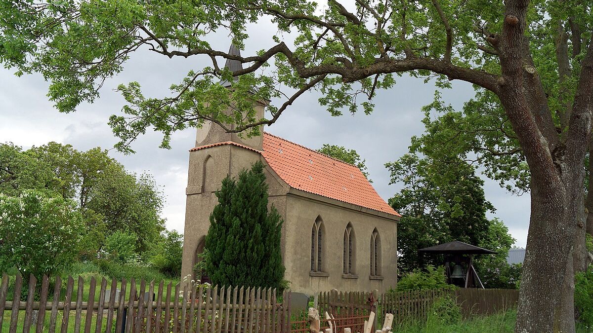 Die Kapelle in Jager steht am Ostseeküsten-Wanderweg E9, der von Portugal nach Estland führt