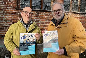 Joachim Nolte (Kirche gegen Rechtsextremismus) und Chistian Rathmer (Gedenkstätte Lutherkirche)