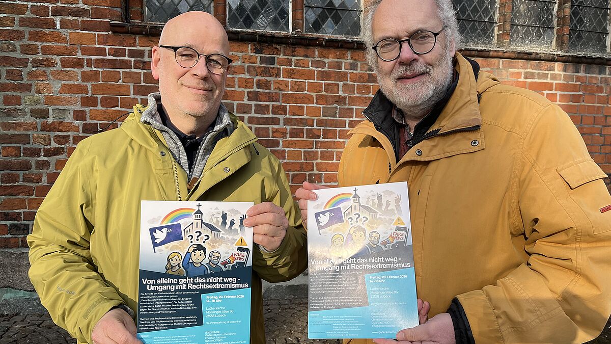 Joachim Nolte (Kirche gegen Rechtsextremismus) und Chistian Rathmer (Gedenkstätte Lutherkirche) laden herzlich zu einem Workshop ein, der darauf vorbereitet, wie man rechtsextremen Positionen begegnen kann. 