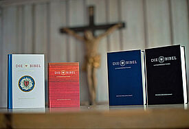 Mehrere Ausgaben der neuen Lutherbibel: Die neue Bibel wurde gegenüber der bisherigen Version von 1984 an mehreren tausend Stellen geaendert