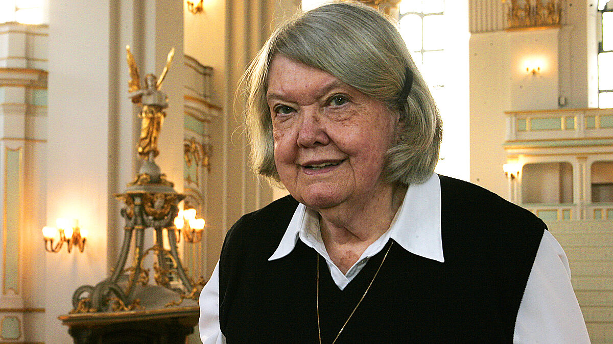 Seit 50 Jahren arbeitet Heike Schröder für die Hamburger Hauptkirche St. Michaelis 