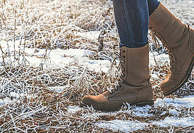 Stiefel im Schnee