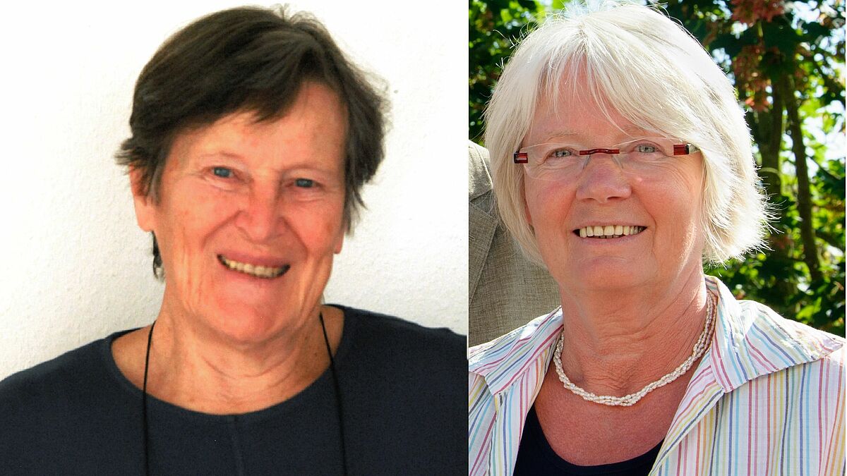 Ihr langjähriges Engagement wird geschätz: Annemarie Gieselbusch (l.) aus Rendsburg und Ina Koppelin aus Bad Bramstedt werden mit der Bugenhagenmedaille ausgezeichnet.
