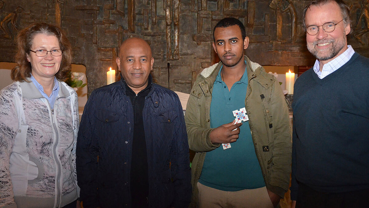 Auf dem Weg zu einer neuen Partnerschaft: Die Vertreter der evangelischen Tabita-Gemeinde Hamburg-Ottensen und der St. Michael-Gemeinde der eritreisch-orthodoxen Kirche