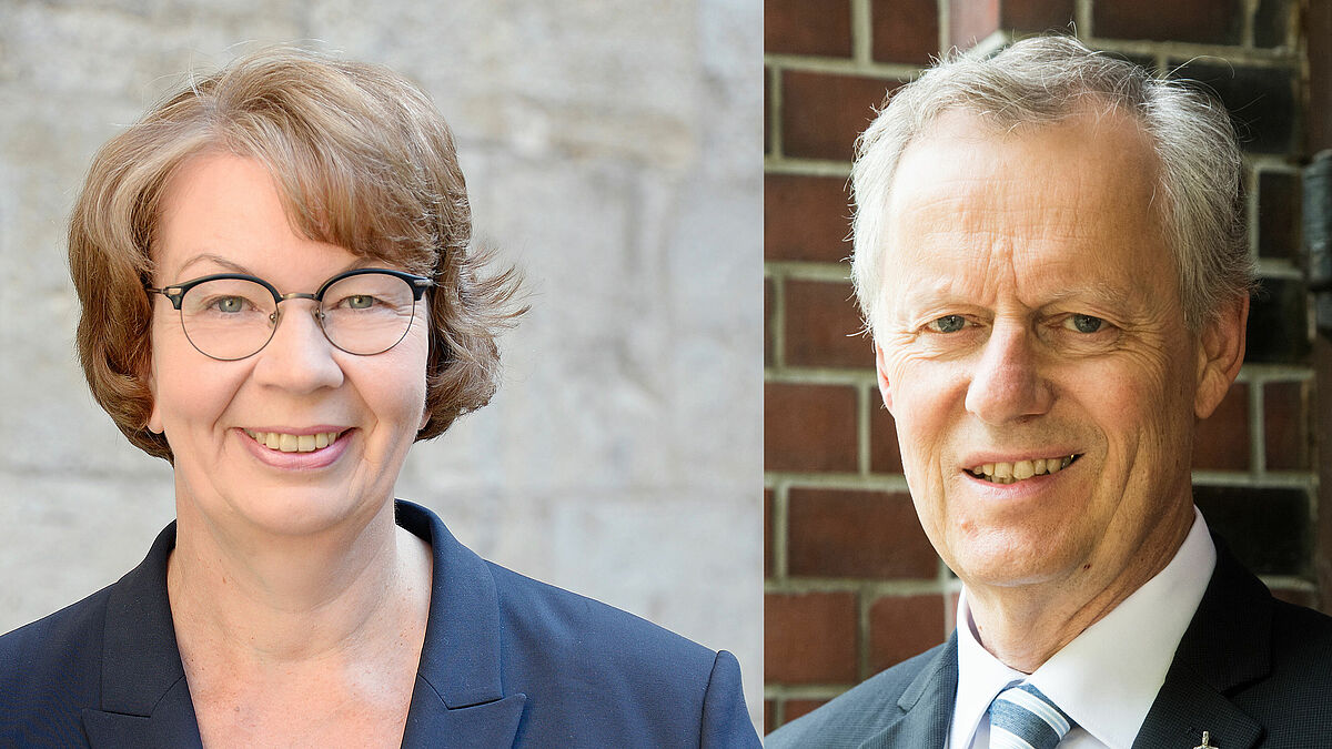Sie stellen sich der Wahl zur Landesbischöfin oder zum Landesbischof: Kristina Kühnbaum-Schmidt, Regionalbischöfin in der Evangelischen Kirche in Mitteldeutschland (EKM), und Dr. Karl-Heinrich Melzer, Propst im Kirchenkreis Hamburg-West/Südholstein.