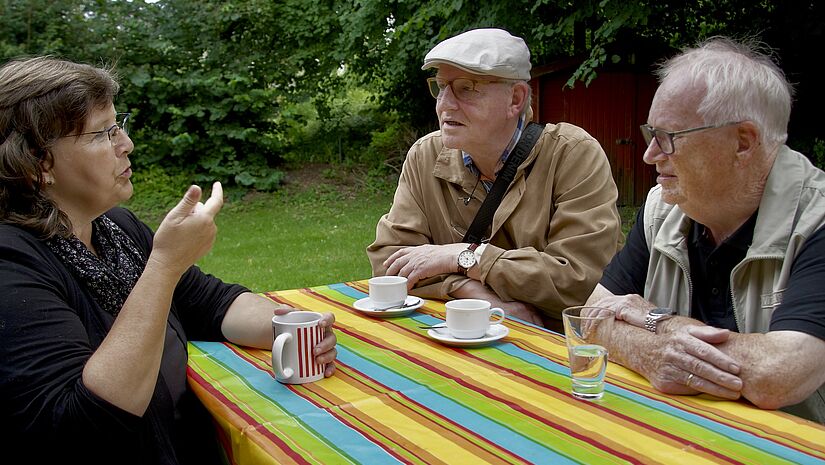 Andrea Streubier im Gespräch mit Franz Jörgensen und Michael Jacobs, Ü-60-Rat Andrea Streubier im Gespräch mit Franz Jörgensen und Michael Jacobs, Ü-60-Rat