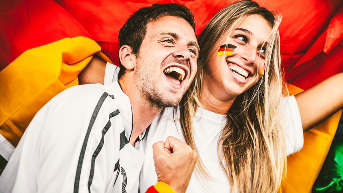 Fußballfans der deutschen Nationalmannschaft