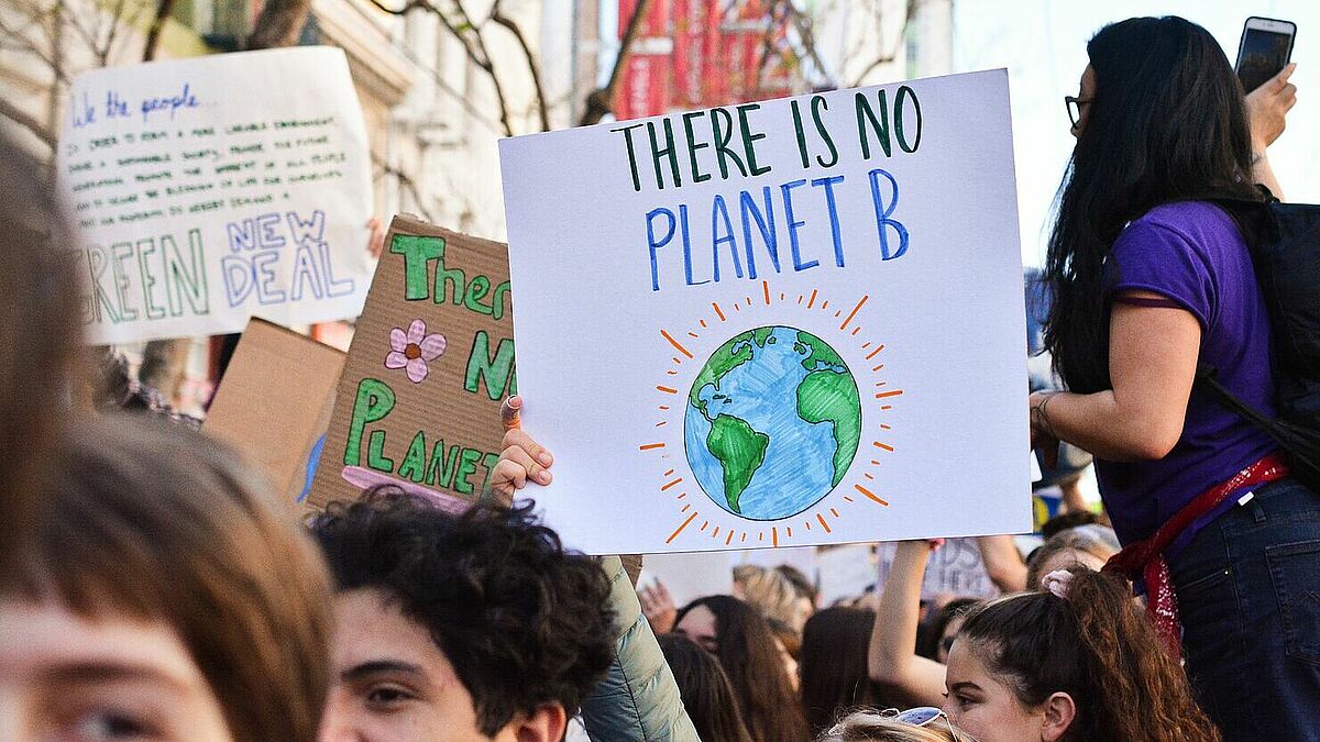 Demonstration für mehr Klimaschutz