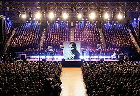 „I have a dream“: Blick auf die Bühne des Martin Luther King Musicals.