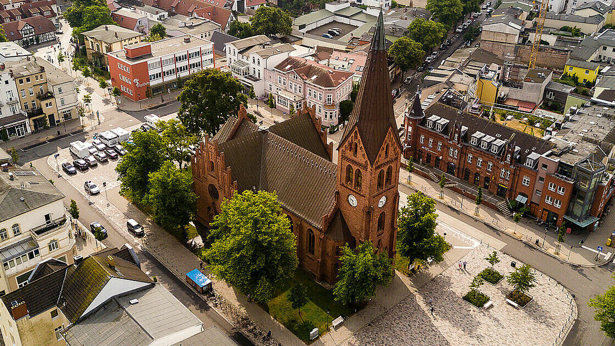 Die Kirche in Warnemünde.