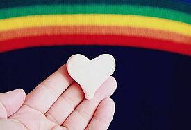 Regenbogen mit Herz