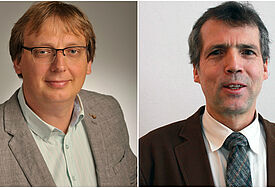Pastor Marcus Antonioli (links) und Pastor Dr. Matthias de Boor stellen sich im März in Güstrow vor