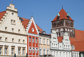 Blick in die Altstadt von Greifswald