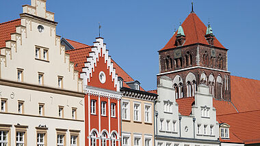 Blick in die Altstadt von Greifswald