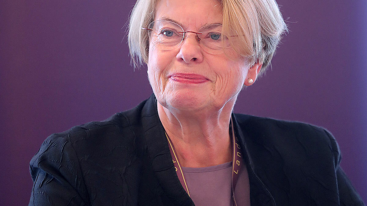 Präses Ulrike Hillmann während einer Tagung der Nordkirchen-Synode.