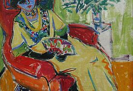 Ernst Ludwig Kirchner: Sitzende Dame (Dodo) aus dem Jahr 1907. Der Künstler nahm sich 1938 das Leben - tief enttäuscht über die Diffamierung seines Schaffens in Deutschland