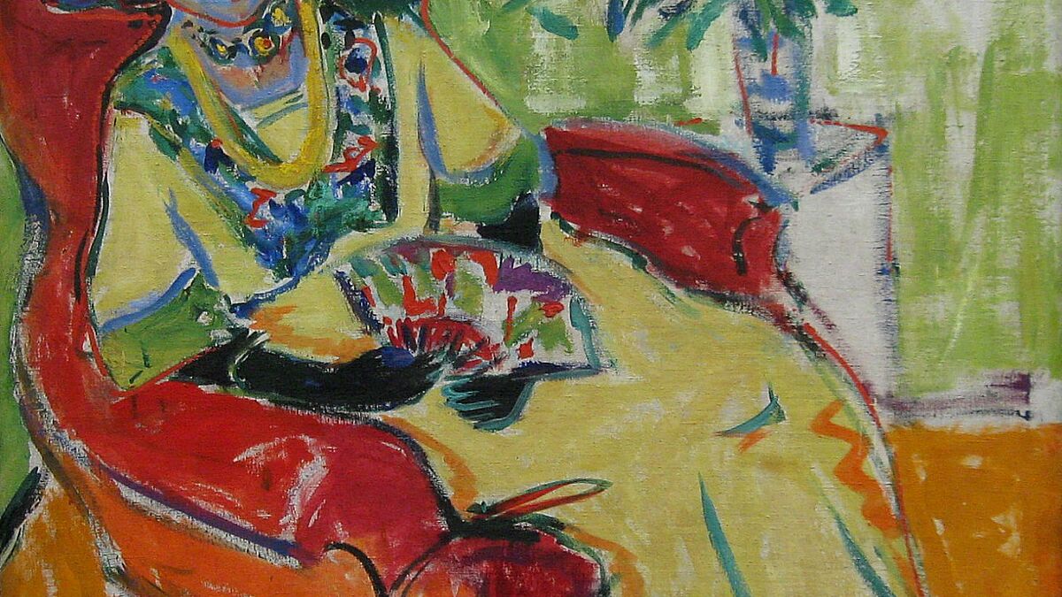 Ernst Ludwig Kirchner: Sitzende Dame "Dodo" aus dem Jahr 1907 (Ausschnitt). Der Künstler nahm sich 1938 das Leben - tief enttäuscht über die Diffamierung seines Schaffens in Deutschland (Foto: Rufus46)