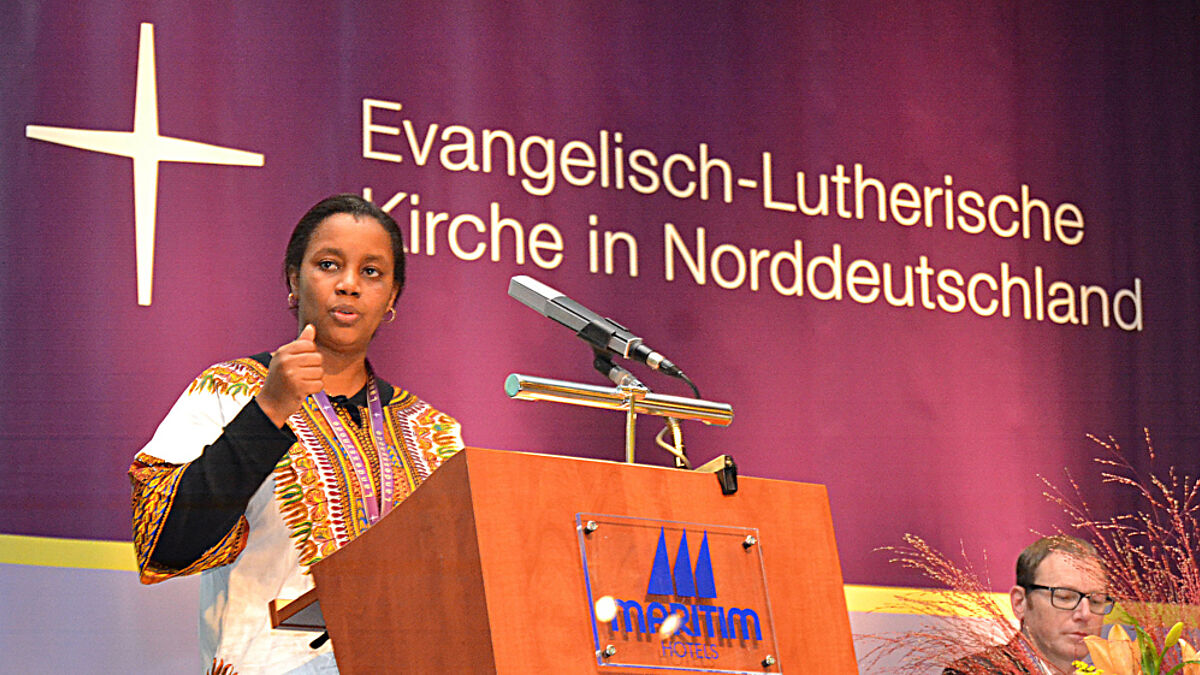 Die afrikanische Theologin Angela Olotu schilderte, welche Auswirkungen der Klimawandel für Afrika hat