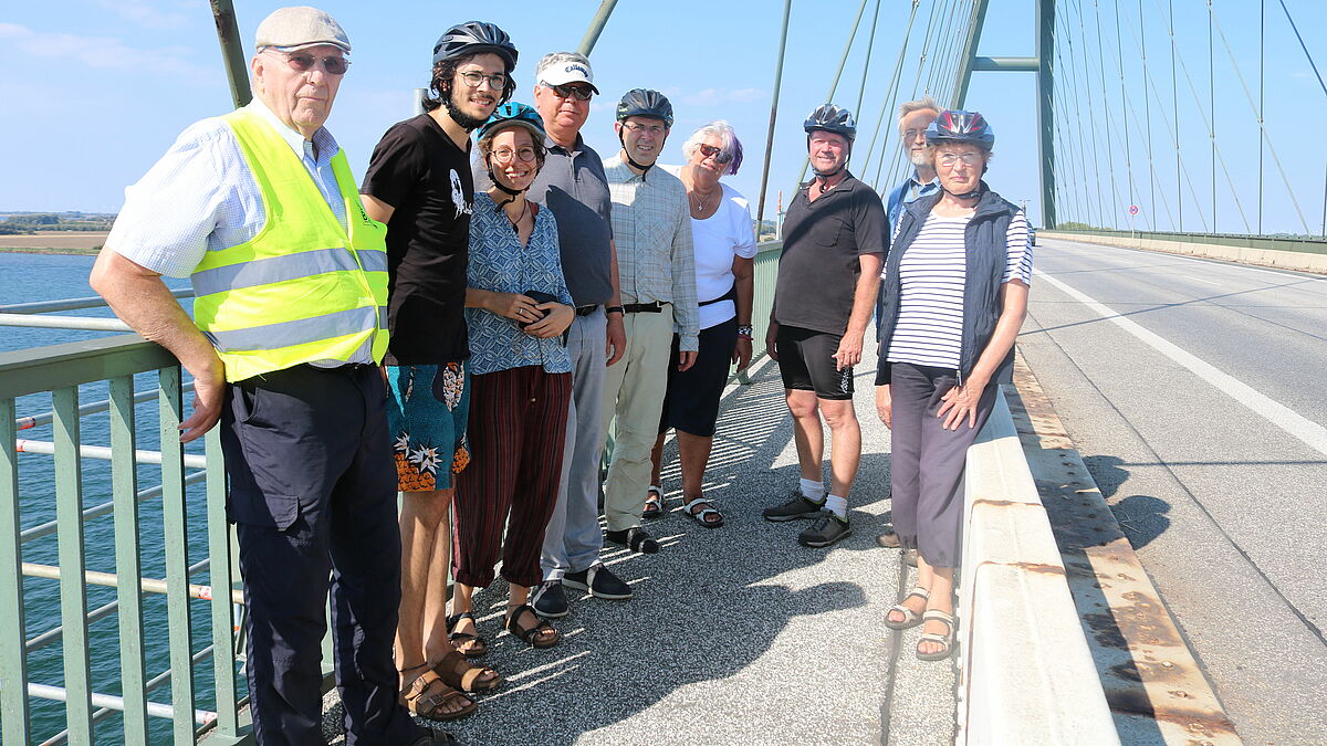 Auf der letzten Etappe ging es bei Sonnenschein über die Sundbrücke auf die Insel Fehmarn.