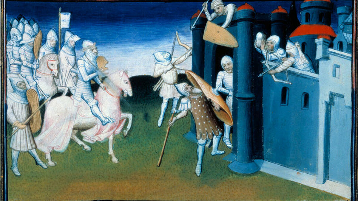 Kreuzzüge sind ein Thema des Historikertages. Im Bild: Die Eroberung von Jerusalem durch die Sarazenen unter Sultan Saladin am 3. Oktober 1187 (französische Buchmalerei, um 1400)