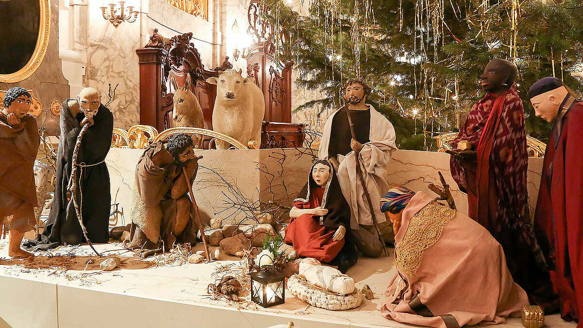 Sie lockt jedes Jahr viele Besucher an: die Weihnachtskrippe im Hamburger Michel