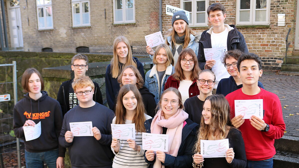 Die Vorbereitungsgruppe der Oberstufe der Lornsen- und der Domschule in Schleswig.