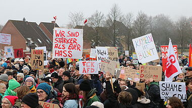 Demo gegen Rechtsradikalismus 
