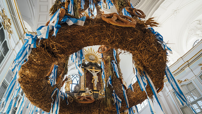 Erntekrone in der Hamburger Hauptkirche St. Michaelis 2024