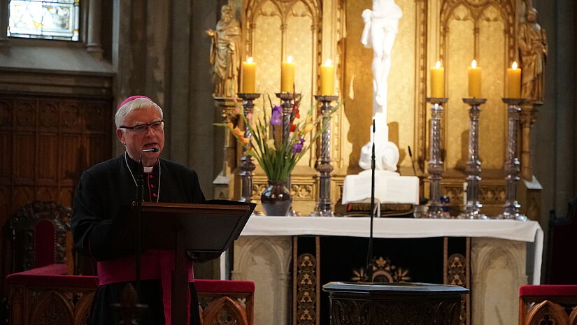 Erzbischof Dr. Heiner Koch ermutigt die Abgeordneten im ökumenischen Gottesdienst mit Schöpferkraft ans Werk zu gehen. 