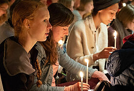 Bei der „Nacht der Lichter”, ein Gebet mit den Brüdern aus Taize (Archiv, 2018)