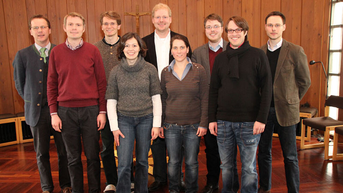 v.l.n.r.: Pastor Dirk Schulz, Dennis Pistol, Dr. Tilmann Fuß, Nadia Kamoun, Simon Paschen, Barbara Häußler, Arne E. Kutsche, Alexander Böhm, Björn Schneidereit
