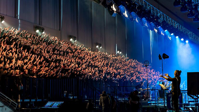 Der Chor probt für den großen Auftritt (Archiv, Essen 2019).