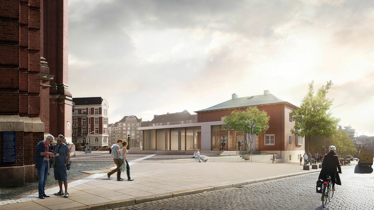So soll das neue Besucherzentrum am Michel aussehen.