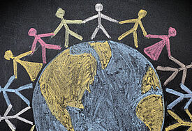 Menschen in Frieden auf der Welt