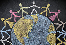 Menschen in Frieden auf der Welt