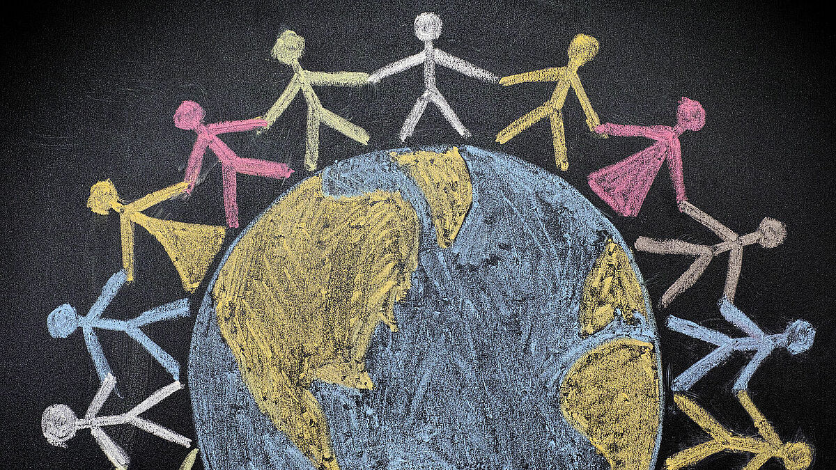 Menschen in Frieden auf der Welt