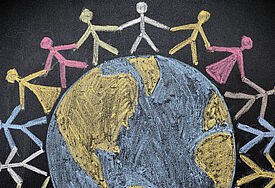 Menschen in Frieden auf der Welt
