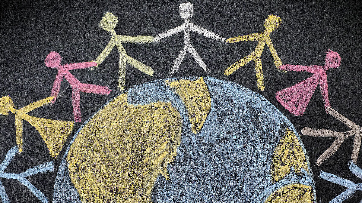 Menschen in Frieden auf der Welt