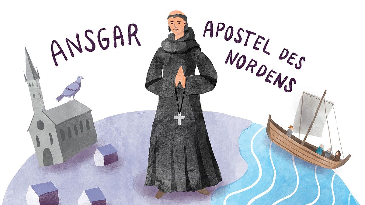In 2026 feiern wir das Ansgarjubiläum. Doch wer war der Mönch eigentlich, der vor 1200 Jahren Nordeuropa bereiste? Antworten gibt unser Erklärfilm auf YouTube.