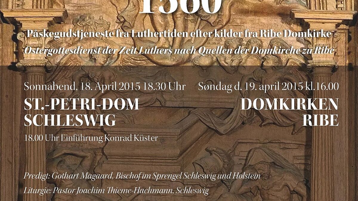 Plakat für die Gottesdienste in Schleswig und Ribe