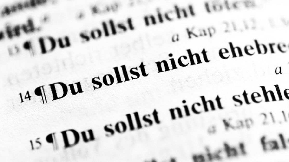 Die Zehn Gebote der Bibel.