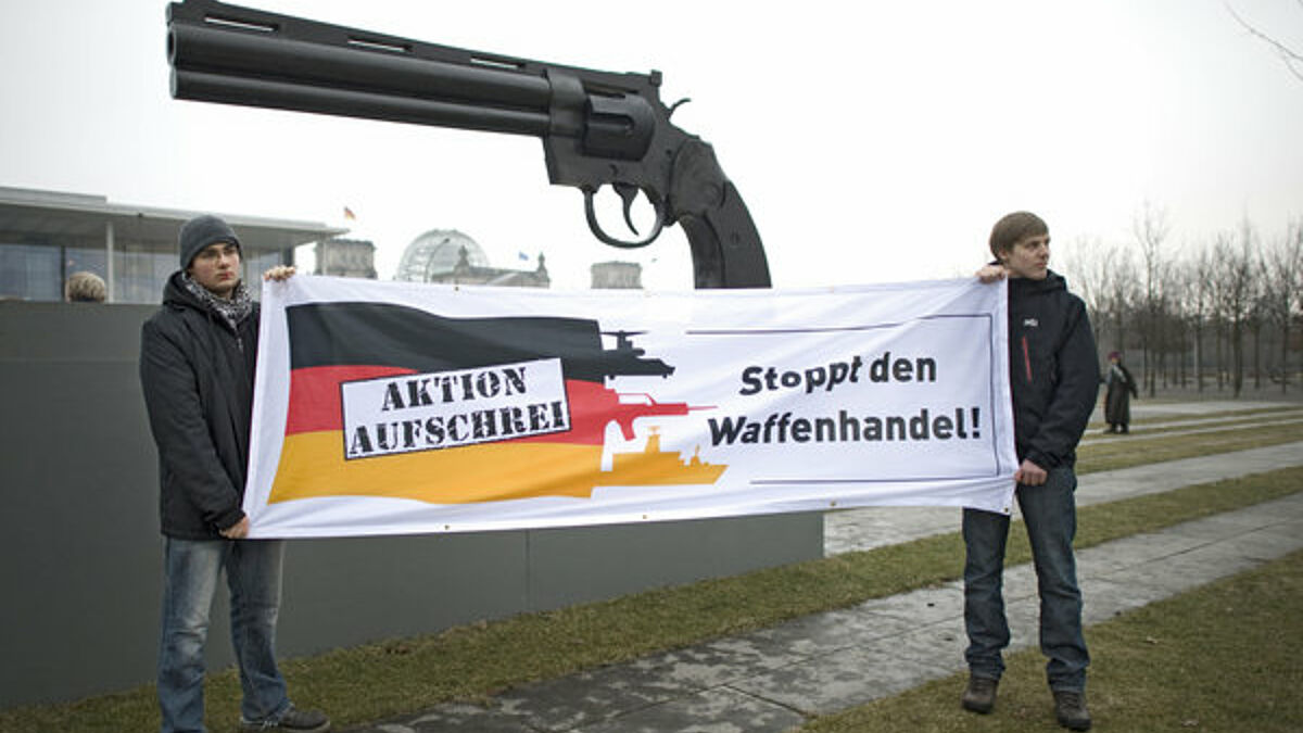 Proteste gegen deutsche Waffenexporte (Symbolbild) 