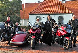 Motorradgottesdienst in Heide
