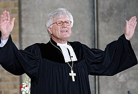 Heinrich Bedford-Strohm, EKD-Ratsvorsitzender, beim Abschlussgottesdienst der vergangenen EKD-Synode in Würzburg